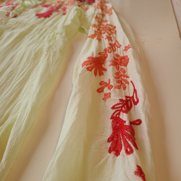 *SOLD* Johnny Was Leemon Embroidered Tunic Top Sheer Gauzy Shirt XS - Picture 9 of 15